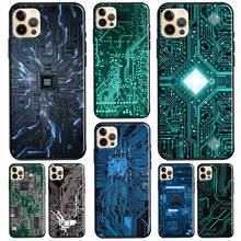The Integrated Circuit Board Phone Case For iPhone 13 12 11 Pro Max mini SE 2020 X XR XS Max 7 8 Plus Cover Coque 2024 - buy cheap