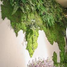 Simulação de musgo gramado para parede, 1x1m, plantas verdes, placa de grama artificial para casamento, jardim e micro paisagem, acessórios de decoração 2024 - compre barato