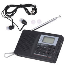 Rádio portátil mini fm rádio fm/am/sw bolso rádio estéreo digital receptor de rádio fone de ouvido saída tempo exibição antena externa 2024 - compre barato
