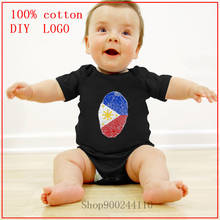 Филиппинские боди с принтом отпечатков пальцев, Детский костюм, одежда с коротким рукавом, детская одежда, одежда для маленьких девочек, размер новорожденных 2024 - купить недорого