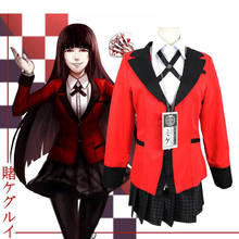 Anime Kakegurui Cosplay Costume Kirari Momobami School Uniforms JK T Shirt +skirt +jacket College Suit Jabami Yumeko costumes 2024 - buy cheap