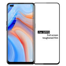 For OPPO Reno 10x zoom Tempered Glass full cover Film For OPPO Reno 2 Reno3 Reno 4 Screen Protector film color Protective film 2024 - buy cheap