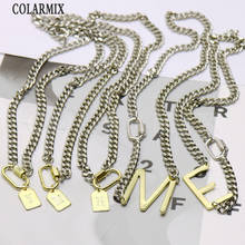 5 strands Letters necklace alphabets chockers big link chain high quality jewelry for women leave messages to pick letters  9632 2024 - buy cheap
