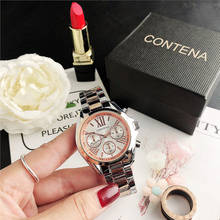 Розовое золото часы роскошные женские часы из нержавеющей стали для женщин Бизнес кварцевые наручные часы на каждый день, часы для Whatch Reloj Montre Femme 2024 - купить недорого