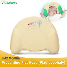 Purenlatex Новорожденный ребенок предотвращает плоскую голову Plagiocephaly мультфильм вышивать Формирование Подушка От 0 до 12 месяцев пены памяти поддержка шеи 2024 - купить недорого