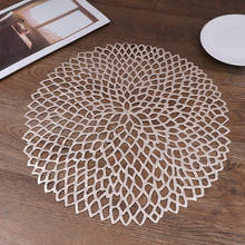 36cm Plastic Table Bowl Mats Placemat For Dining Table PVC Hollow Insulation Home Decor Round Baroque Mediterranean Coaster Pads 2024 - buy cheap