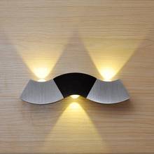 Led Wall Lamp Light 3W 6W Aluminum Sconces Wave Shape Ceiling For Hall Bedroom Corridor Restroom Bathroom 110V 220 2024 - buy cheap