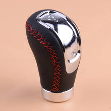 DWCX-perilla de palanca de marchas de cuero PU para coche, palanca de cambios Universal de 5 y 6 velocidades, Manual, color negro 2024 - compra barato
