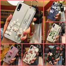 Kickstand Lanyard Phone Case For LG K22 Flower Wrist Strap For Girls Original Fashion Design 2024 - buy cheap