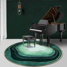 Modern Style Round Area Rugs Green Irregular Circle Printed Living Room Hanging Chair Non-Slip Floor Mat Bedroom Bedside Carpet 2024 - buy cheap