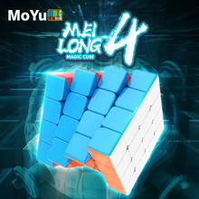 Cubo mágico de alta calidad para niños, MoYu MeiLong 4 4x4x4, rompecabezas de velocidad MeiLong4, Ideas para regalos de Navidad, juguetes para niños 2024 - compra barato