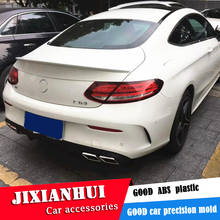 For W205 Coupe Spoiler 2015-2018 Mercedes-Benz W205 C-class Coupe Spoiler ABS plastic Material Car Rear Wing Color Rear Spoiler 2024 - compre barato