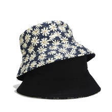 2020 primavera pequenas margaridas dupla face usar balde chapéu unisex casual pescador chapéu protetor solar sol boné de pesca chapéus 2024 - compre barato