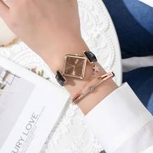 Women Faux Leather Band Square Dial Quartz Simple Square Dial Ladies Quartz Clock Solid Color Thin Band Belt Strap Wristwatch 2024 - buy cheap