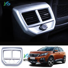 For Peugeot 3008 GT 2017 2018 Interior Accessories Armrest Rear Air Conditonnal Vent Cover Trim AC Outlet Panel Decoration frame 2024 - buy cheap