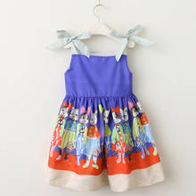 Menoea/Детское платье; Детское платье принцессы в европейском и американском стиле с рисунком и бантом; Дизайнерские платья для маленьких девочек; 2020 2024 - купить недорого
