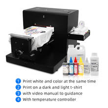 DTG Printer A4 Size 6 Colors Flatbed Printer Dark And Light Clothes Direct to Garment T-Shirt Printing Machine with Textile Ink 2024 - buy cheap