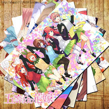 10 unids/set de pósteres de Anime The Quintessential Quintuplets, Nakano, Ichika, Nino, Yotsuba, Itsuki, imágenes de pared para pegatina A3 de colegio 2024 - compra barato