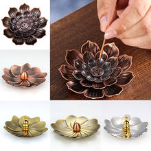 Alloy Incense Burner Stick Holder Buddhism Lotus Line Incense plate  Suitable for smoke of various diameters Yoga Studios Home 2024 - buy cheap