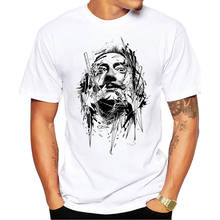 TEEHUB Hipster Dali Men T-Shirt Fashion Sad Man Printed Tee Short Sleeve Casual Tshirts Funny Tee 2024 - buy cheap