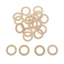 20 peças anel de madeira sem acabamento circular para artesanato diy fazendo joias 3.5cm 2024 - compre barato