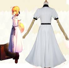 Anime Fate/stay night Saber Uniform Cosplay Costume Saber White dress Cosplay Halloween Women Party costume Girl fashion dress 2024 - buy cheap