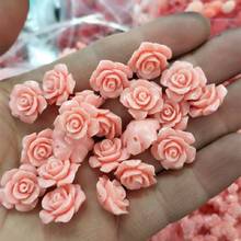 50PCS Pink Flower Beads Clay Material Size 10MM 15MM Loose Items For DIY Jewelry Finding And Accessories Women Bracelets Making 2024 - buy cheap