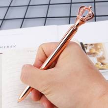 Exquisite Shining Crown Ballpoint Pen Crystal Diamond Writing Tool Office Supplies Student Stationery 2024 - buy cheap