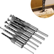 7 Sizes 1/4 to 1/2 Hollow Square Mortiser Hole Drill Bit 45 Steel Mortising Drilling Woodworking Tools Mortising Chisel Set 201 2024 - buy cheap