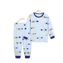 Bebê crianças pijamas conjuntos de algodão meninos pijamas terno outono meninas pijamas de manga longa tops + calças 2pcs crianças roupas 2024 - compre barato