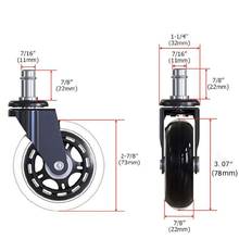 Ruedas giratorias de goma para silla de oficina, recambios seguros para muebles del hogar, 4x7A, 11x22mm, 5 unidades 2024 - compra barato