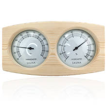 Upgraded Version 2 In 1 Wooden Sauna Thermometer Hygrometer for Shower, Sauna Tool and Sauna Room Accessories 2024 - buy cheap