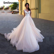 Smileven Princess Wedding Dress A Line Appliques Sexy V Neck Bride Dresses Vestido De noiva Boho Wedding Gowns 2024 - buy cheap
