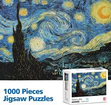 1000 Piece Puzzles for Adults-Romantic Starry Night Jigsaw Puzzle by Van Gogh -Educational Toys Gifts for Kids 2024 - buy cheap