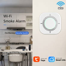 Tuya-detectores de humo con Wifi, detector de humo portátil de protección contra incendios, Sensor de alarma de humo de seguridad para el hogar, compatible con la aplicación Smart Life de Tuya 2024 - compra barato