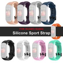 Ronaful pulseira de silicone para huawei band 4, pulseira de relógio inteligente esportiva para bandband4, acessório inteligente 2024 - compre barato