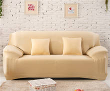 Capa elástica de sofá, cor sólida, cobertura para sofá, assento, amor, mobília, capa de móveis, decoração de casa, imperdível 2024 - compre barato