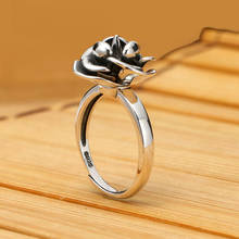 925 Sterling Silver Rose Anti-wolf Self-defense Ring Individual Design Simple And Beautiful Retro Anti-wolf Ring 2024 - buy cheap