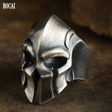 BOCAI new real s925 sterling silver spartan man ring single ring retro fashion personality handmade skull ring for Man 2024 - buy cheap