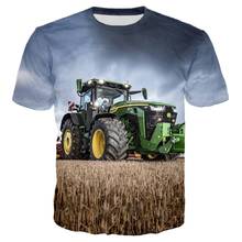 Fashion Car Tractor 3D Print Men T Shirt Summer Casual Streetwear Round Neck Short Sleeve Oversized T Shirt Male Clothing 6XL 2024 - buy cheap