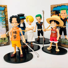 5pcs Set 15cm Anime One Piece Action Figures Toys Childhood Luffy Sabo And Roronoa Zoro Sanji Ace Cartoon Models Doll Kids Toys 2024 - buy cheap