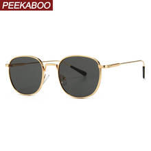 Peekaboo-gafas de sol cuadradas con montura de metal para hombre y mujer, anteojos de sol de estilo veraniego, retro, color negro, verde y dorado, uv400, 2020 2024 - compra barato