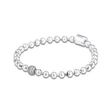 QANDOCCI Beads Pave Chain Bracelets 100% 925 Sterling-Silver-Jewelry Free Shipping 2024 - buy cheap