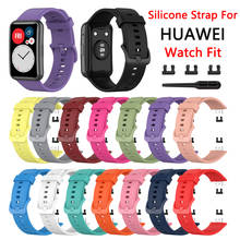 Pulseira de relógio de silicone macio para huawei, acessório de pulseira para relógio inteligente original fit fit com ferramenta 2024 - compre barato