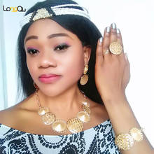 Longcd-conjunto de joias feminino estilo africano, 2019, joias douradas estilo dubai, para casamento e noivado 2024 - compre barato