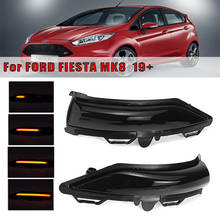 Led asa lateral espelho retrovisor indicador dinâmico fluindo sinal de volta blinker repetidor luz para ford fiesta mk7/mk8 19 2024 - compre barato