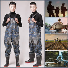 Одежда для рыбалки на открытом воздухе, портативный нагрудный комбинезон, Мужская водонепроницаемая одежда, зимние штаны, дышащие колготки 40-47 2024 - купить недорого