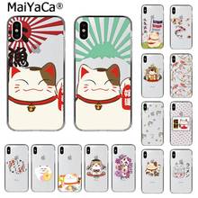 Чехол для телефона MaiYaCa Japan Koi Fish Cherry Blossom Lucky Cat Для iphone SE 2020 11 pro XS MAX 8 7 6 6S Plus X 5 5S SE XR 2024 - купить недорого