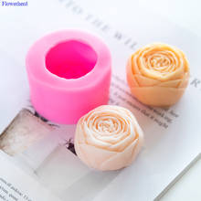 Flor rosa artesanal sabão molde de silicone diy ferramentas de fabricação de sabão ferramentas de decoração do bolo 3d rosa sabão molde 2024 - compre barato