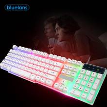 Colorful Rainbow LED Illuminated Backlight USB Wired Desktop Gaming Keyboard 104 Keycaps Gamer Ergonomic Keyboard For PC Laptap 2024 - buy cheap